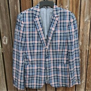 Express Plaid Sports Jacket Blazer Photographer 38